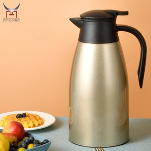 304 Carafe À Café En Acier Inoxydable Isolé Pour Distributeur De Boissons À Thé Flacon Thermique Portable Avec Poignée Couvercle Étanche - Product Image 3