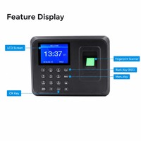 Máquina de Control de Asistencia con Huella Dactilar, Control de Acceso Biométrico con Teclado PIN y Pantalla LCD, Gran Venta