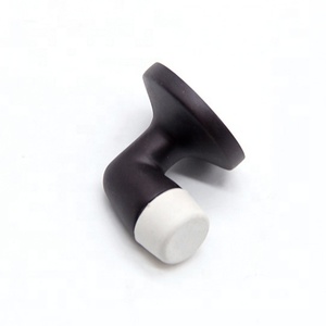 Tope de Puerta de Calidad Profesional, <span class=keywords><strong>Mini</strong></span> Tope de Latón Macizo con Acabado Níquel Satinado, Tope de Puerta con Cuello de Cisne - Product Image 3