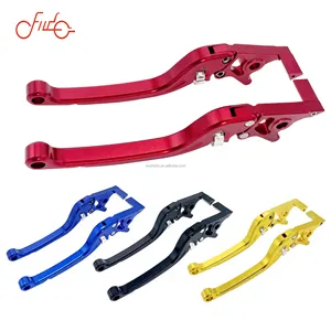 Venda imperdível CNC para motocicleta modificado vermelho alavancas de freio ajustáveis sistema de freio para Yamaha Honda Kawasaki Suzuki GY6 XMAX 40