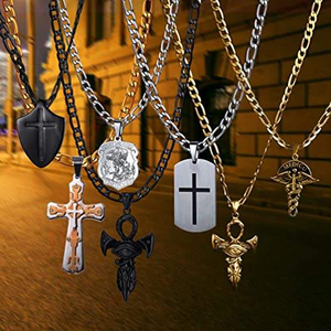 Collana Raffinata all'Ingrosso, Gioielli in Argento 925 per Uomo e Donna, Catena Figaro Placcata Oro 14K 18K 24K in Argento Sterling 925 - Product Image 4