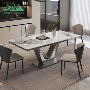 Ensemble de meubles de cuisine de style nordique Wayon, table et chaises de salle à manger contemporaines pour appartement, hôtel - Product Image 1