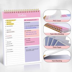 A5 <b>Pink</b> Hardcover Spiral Notebooks with Custom Logo & Printing Daily Planner Notepad Paper 70-80gsm for <b>Gift</b>-Wholesale - Product Image 4