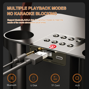 Máquina de <span class=keywords><strong>Karaoke</strong></span> con Altavoz Bluetooth, Micrófono Dual, 5 Voces Divertidas, Efecto de Luz RGB, Subwoofer Inalámbrico <span class=keywords><strong>para</strong></span> Fiestas de Cumpleaños en Casa - Product Image 3