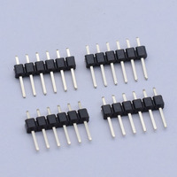 Soporte DE COMPRA integral Personalización 6pin 2,54mm Pcb Conector de cabezal de PIN macho de inserción recta de una sola fila