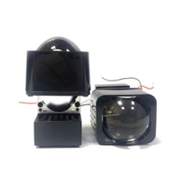Accessoires automobiles HYML, projecteur Bi LED carré pour Mini 1.5, faisceau Hi/Lo, projecteur LED blanc 6000k, lentille transparente