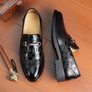 Chaussures habillées pour hommes en PU, style Oxford pointu, mocassins formels imperméables pour la marche, idéales pour l'automne, les mariages et les soirées - Product Image 2