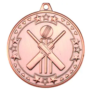 Nieuwe Custom Design Casting Sport Metal Cricket Trofeeën En Medailles