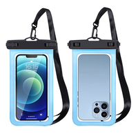 Multi-Color Universal Outdoor Sports IPX8 Waterproof Mobile Phone Bags With Hanging Rope Fit for Within 6.5 Inch Smartphone
