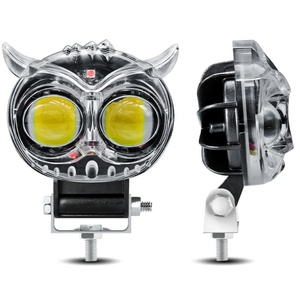 Owl Design Colorful <b>Light</b> 20W <b>LED</b> Lens Spotlight White Yellow Red <b>Light</b> Owl Auxiliary Fog for Motorcycle ATV Buggy Car - Product Image 3