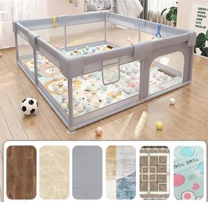 Parc de jeux pour bébé personnalisable avec filet transparent - Parc pour bébés spacieux - Product Image 2