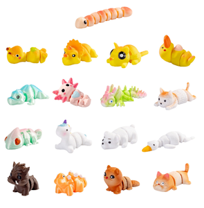 Figurines d'animaux sauvages imprimées en 3D, articulées, en résine souple : <span class=keywords><strong>Sanglier</strong></span>, Castor, Caméléon, Crocodile, Renard, Écureuil – Jouets pour enfants, vente en gros - Product Image 1
