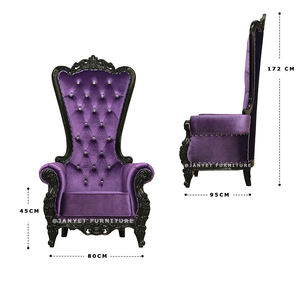 تأجير لحفلات الزفاف بظهر عالٍ باللون الأورجواني والأسود للبيع بالجملة من منتجات حفلات الزفاف - Product Image 6