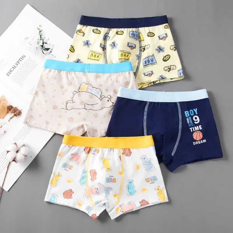 Gyratedream Boys Boxer Shorts 3 Pack Cotton Hipsters Underwear 2-11 Years