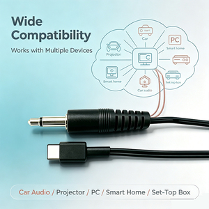 สายเคเบิล IR IFA02, ระยะรับสัญญาณ 13-15 เมตร, ปลั๊ก 3.5 มม., หัว IR ความไวสูง, สายเคเบิล PVC สำหรับโปรเจคเตอร์และเครื่องเสียงรถยนต์ - Product Image 2