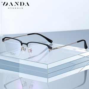 กรอบแว่นตา Danda รุ่น YJ2032 ทรงสี่เหลี่ยม ไทเทเนียมเต็มกรอบ ป้องกันแสงสีฟ้า สำหรับทุกเพศ - Product Image 1