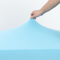 Nappe extensible en soie de lait faite à la main, entièrement enveloppante, pour hôtel, mariage, conférence, anti-poussière, impression personnalisée
