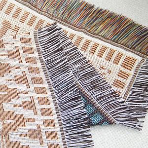 MOQ, 1 pieza, tapiz <span class=keywords><strong>de</strong></span> Jacquard geométrico Retro personalizado, diseño <span class=keywords><strong>de</strong></span> estilo étnico, tapiz tejido, manta, servicio personalizado multidimensional - Product Image 5