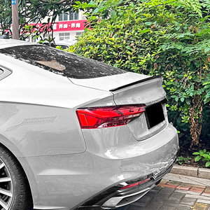 Audi A5 F5 Rear Spoiler Carbon Fiber Texture Piano <b>Black</b> ABS Ducktail <b>Trunk</b> Lip 2017-2024 S5 Sportback - Product Image 3