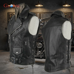 Chaleco de Cuero Clásico Estilo Brando para Motocicleta, Diseño Casual para Hombre, Transpirable, con Cierre de Cremallera, Nuevo Diseño, Servicio OEM Directo - Product Image 1