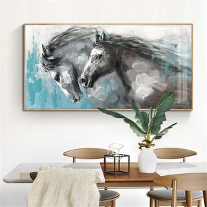 <span class=keywords><strong>Peinture</strong></span> à l'huile faite à la main toile course <span class=keywords><strong>cheval</strong></span> mur Vintage animaux <span class=keywords><strong>peinture</strong></span> <span class=keywords><strong>acrylique</strong></span> abstraite - Product Image 2