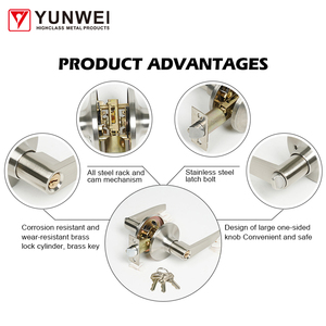 Sự riêng tư PASSAGE Dummy Khóa nhập cửa xử lý double side Kẽm hợp kim cửa gỗ xử lý <span class=keywords><strong>Door</strong></span> <span class=keywords><strong>Lock</strong></span> Set - Product Image 3