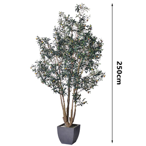 Árbol de Olivo Artificial de Múltiples Tallos, Decoración de 8.2 Pies, Árboles de Olivo Artificiales para Interiores, Decoración de Lujo para Vestíbulos de Hoteles y Hogares, Directo de Fábrica - Product Image 6
