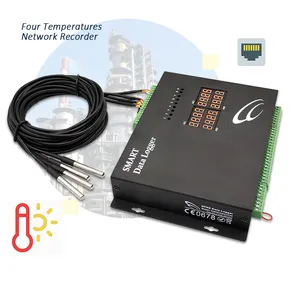 온보드 숫자 LED 산업용 온도 열전대 이더넷 컨트롤러 데이터 로거 온도 측정 장치 무선