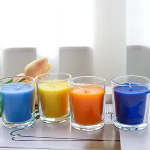 Wholesale Colorful Glass Jar Candles Natural Soy Wax Scented Candles