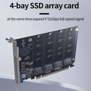 TISHRIC 4 NVMe RAID, tarjeta dividida de 2x32Gbps, velocidad de transferencia, producto informático - Product Image 3