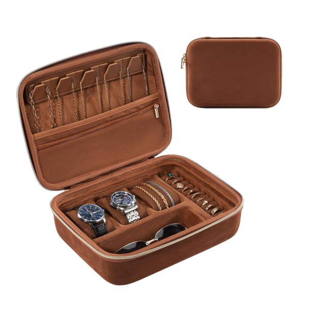 Wholesale Leather Waterproof Custom Travel Watch Case with Shock Proof Storage Fashionable Durable Design