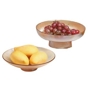 Piatto Decorativo Creativo per Casa e Ristorante in <span class=keywords><strong>Vetro</strong></span> con Intarsi Dorati Non Tossico per Frutta Dessert Snack Caramelle Stile Japandi di Alto Valore - Product Image 5