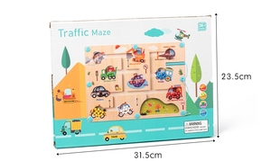 Kids Wooden <b>Puzzle</b> Counting Toy Busy Board Mini Magnetic Color and Number Maze - Product Image 6
