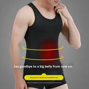 <span class=keywords><strong>Chaleco</strong></span> Deportivo Transpirable Antibacteriano para Hombre, Moldeador de Cuerpo, Control de Abdomen, Sin Mangas, Tejido - Product Image 2