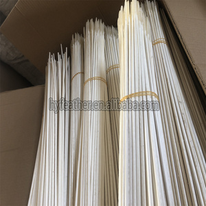 Teint en gros naturel blanc paon bâton tige plumes de paon pour matériel de montage de mouches accessoire de pêche bricolage artisanat naturel - Product Image 5