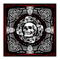 Écharpe carrée en polyester 100% personnalisée, streetwear tendance, bandana