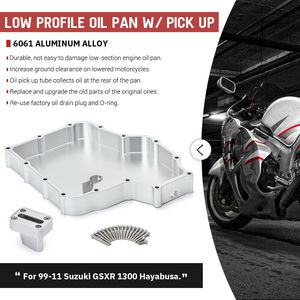 Fit Suzuki GSXR 1300 Hayabusa 1999-2011 Panci Minyak dengan Pick Up Profil Rendah - Product Image 4