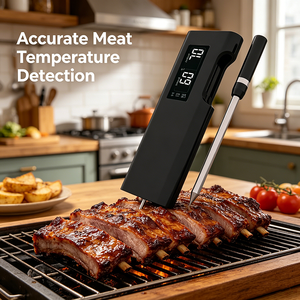 Thermomètre alimentaire sans fil double relais pour four, barbecue, grill, cuisine, sonde de température alimentaire commerciale - Product Image 6