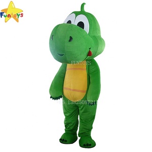 Funtoys Dinosaurus Gras Groene Draak Barney Cosplay Mascotte Kostuums Voor Volwassen