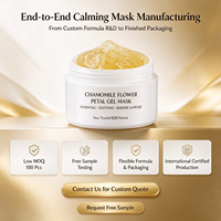 Masker Gel Kelopak Bunga Chamomile OEM Custom, Label Pribadi, Melembapkan, Menenangkan, Memperbaiki, Produk Perawatan Kulit Wajah