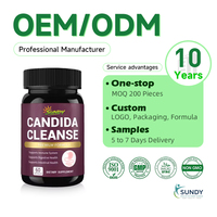 Capsules Probiotiques Nettoyantes OEM/ODM pour Candida, à base d'Herbes Naturelles, Soutien Digestif Intestinal, Détox Santé du Côlon, Capsules Nettoyantes Candida