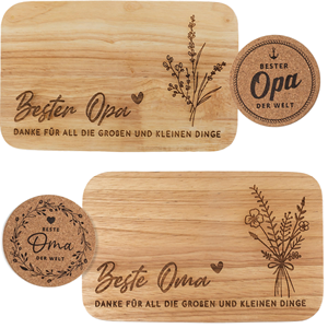 Planche à découper rectangulaire en bois gravée de la marque Ha Le, épaisseur 1,2 cm, durable, plateau de service personnalisé pour charcuterie - Product Image 1