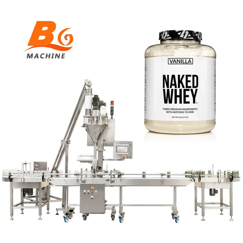 Factory Price Automatic 50-1000g Filling Bottle 1 KG Protein Supplement Powder Jar Filling Machine