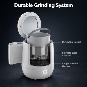 Machine à Compostage des Déchets Alimentaires Sans Odeur, Composteur Électrique de Cuisine, Composteur Intelligent WiFi Automatique, Bac à <span class=keywords><strong>Compost</strong></span> 4L pour Comptoir - Product Image 3