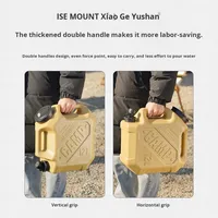 ISE MOUNT Hump Seau d'eau extérieur 12L portable avec double poignée et robinet en PP/PE pour camping, randonnée et voyages en voiture