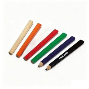 Crayon de charpentier standard HB personnalisé, carré géant de 24 cm, en matériau de construction plat - Product Image 1