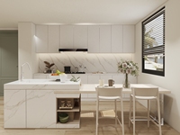 Ensemble de meubles de cuisine de luxe, sur mesure, professionnel, blanc foncé, avec table d'île pour la maison, dernière conception, 2022