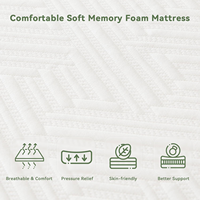 Matelas multi-couches King Size en mousse à mémoire de forme et surmatelas en latex, construction premium, garantie 15 ans