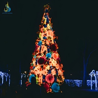 Riesige Moderne Wasserdichte Weihnachtsbaum-Lichtskulptur Handgefertigte Festlaterne für Winterfeste & Straßendekoration