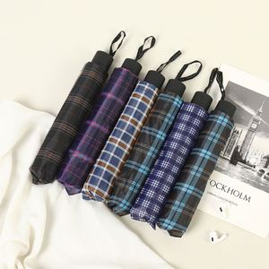 Parapluie d'affaires manuel épais à dix baleines, classique à carreaux, pour hommes, grande taille, vente en gros - Product Image 2